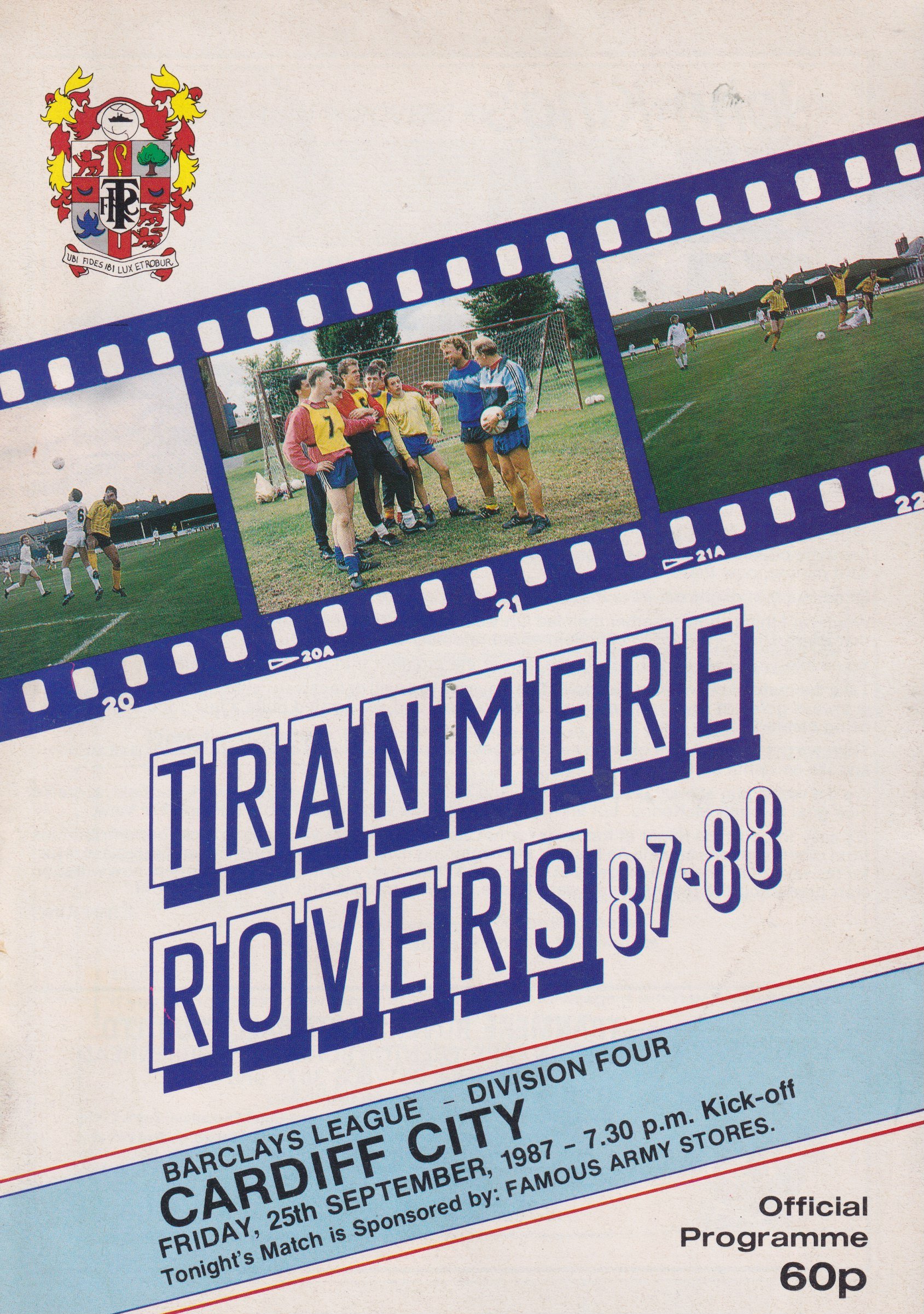 Tranmere Rovers v Cardiff City match programme